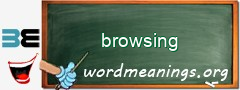 WordMeaning blackboard for browsing